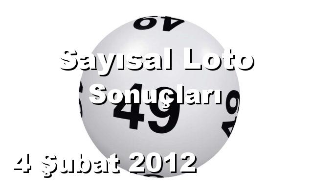 Sayısal Loto detay bilgiler 04/02/2012