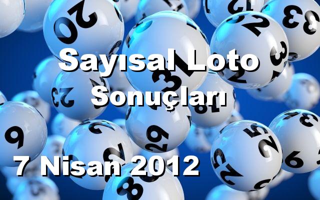 Sayısal Loto detay bilgiler 07/04/2012