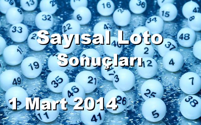 Sayısal Loto detay bilgiler 01/03/2014