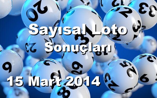 Sayısal Loto detay bilgiler 15/03/2014