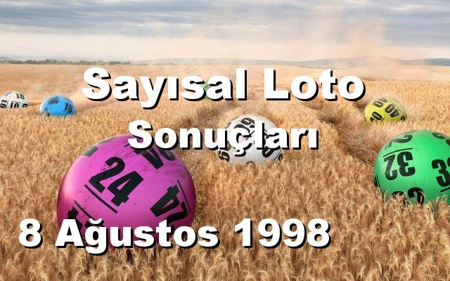 Sayısal Loto detay bilgiler 08/08/1998