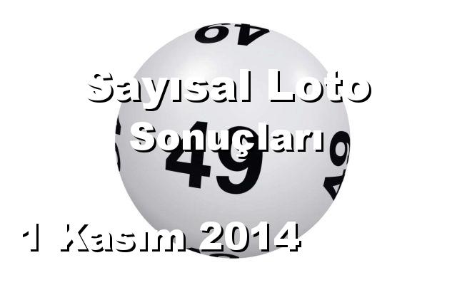 Sayısal Loto detay bilgiler 01/11/2014