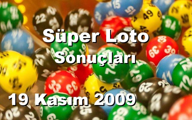 Süper Loto detay bilgiler 19/11/2009