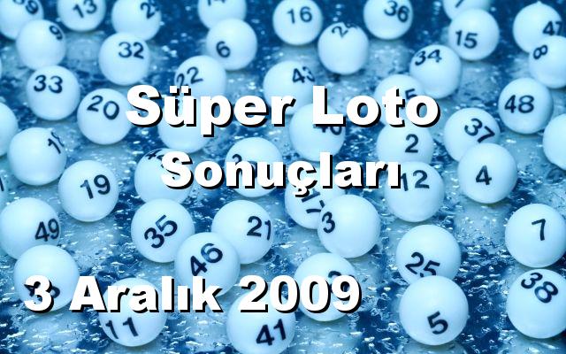 Süper Loto detay bilgiler 03/12/2009