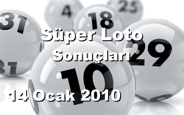 Süper Loto detay bilgiler 14/01/2010