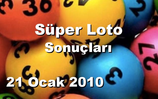 Süper Loto detay bilgiler 21/01/2010