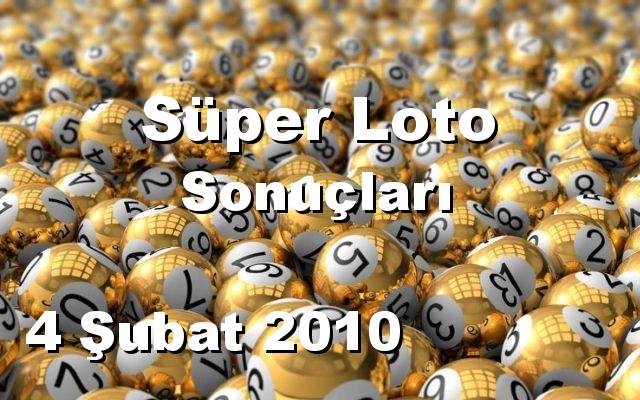 Süper Loto detay bilgiler 04/02/2010