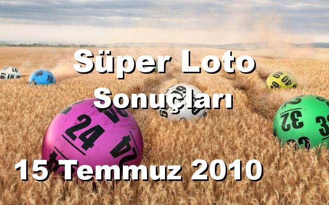 Süper Loto detay bilgiler 15/07/2010