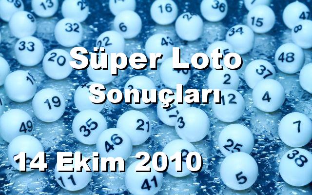 Süper Loto detay bilgiler 14/10/2010