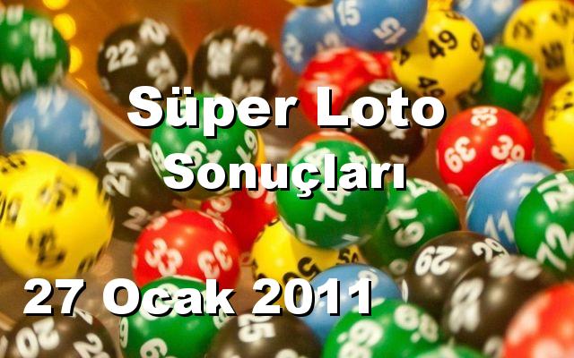 Süper Loto detay bilgiler 27/01/2011