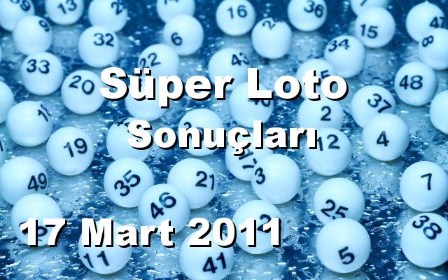 Süper Loto detay bilgiler 17/03/2011