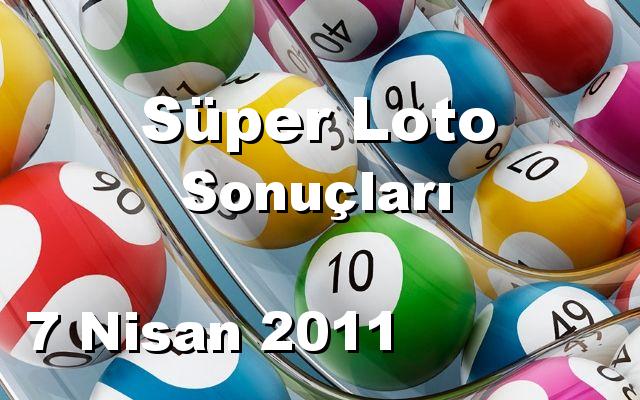 Süper Loto detay bilgiler 07/04/2011