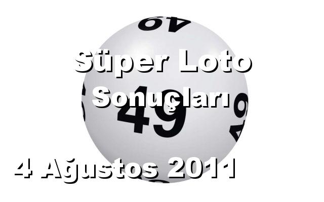 Süper Loto detay bilgiler 04/08/2011