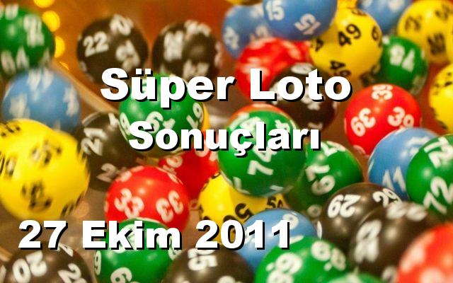 Süper Loto detay bilgiler 27/10/2011