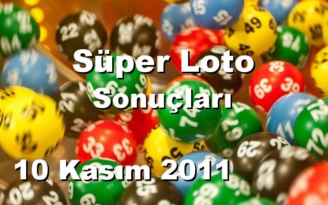 Süper Loto detay bilgiler 10/11/2011