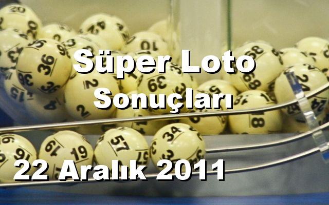 Süper Loto detay bilgiler 22/12/2011