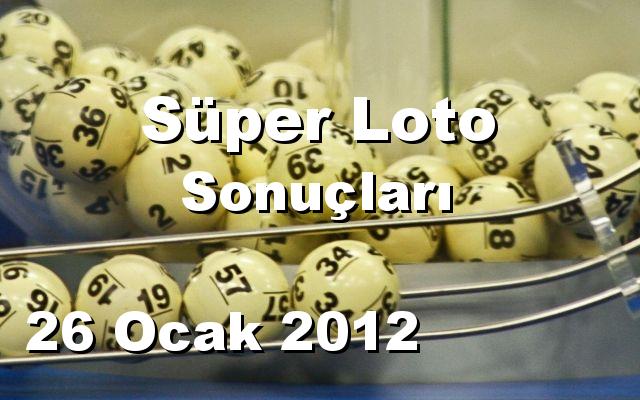 Süper Loto detay bilgiler 26/01/2012