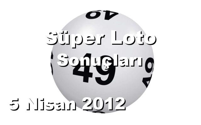 Süper Loto detay bilgiler 05/04/2012