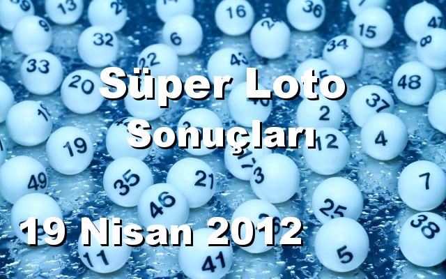 Süper Loto detay bilgiler 19/04/2012