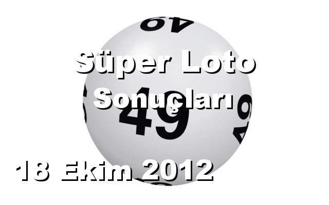 Süper Loto detay bilgiler 18/10/2012