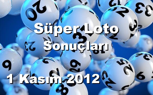 Süper Loto detay bilgiler 01/11/2012