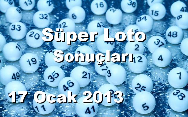 Süper Loto detay bilgiler 17/01/2013