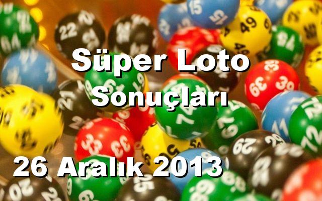 Süper Loto detay bilgiler 26/12/2013