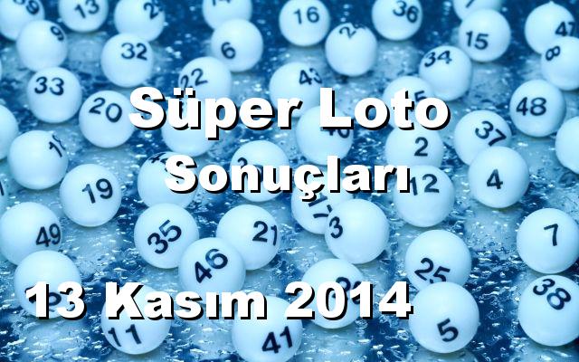 Süper Loto detay bilgiler 13/11/2014