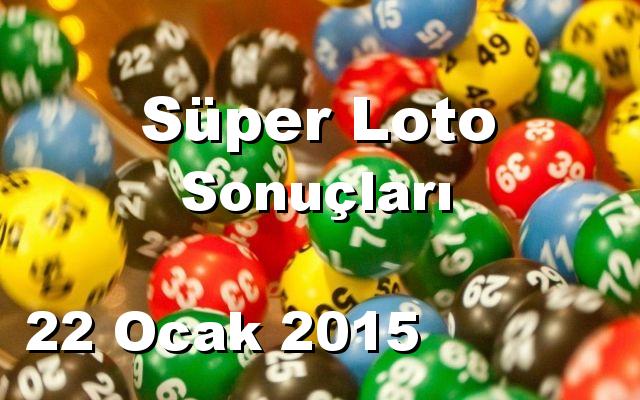 Süper Loto detay bilgiler 22/01/2015