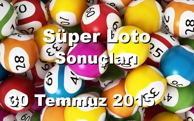 Süper Loto detay bilgiler 30/07/2015