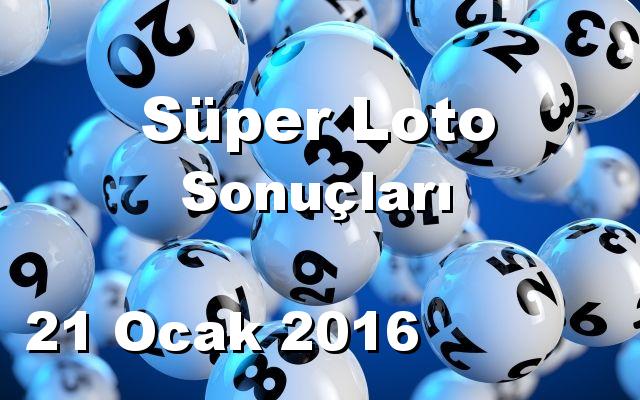 Süper Loto detay bilgiler 21/01/2016