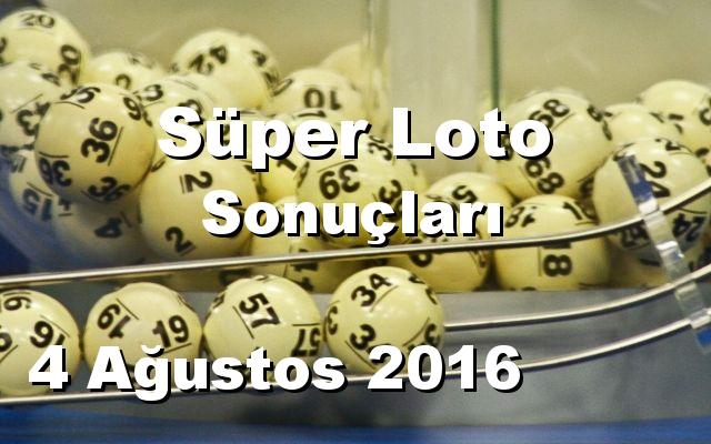 Süper Loto detay bilgiler 04/08/2016