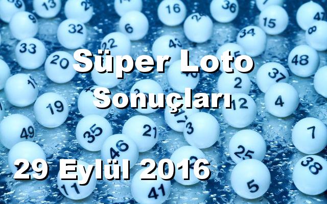 Süper Loto detay bilgiler 29/09/2016