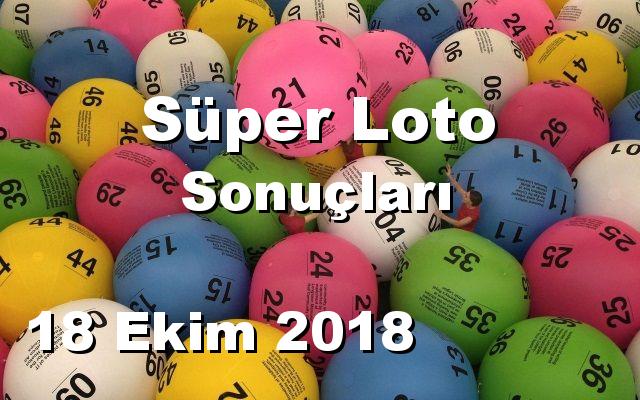 Süper Loto detay bilgiler 18/10/2018