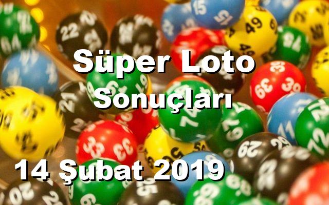 Süper Loto detay bilgiler 14/02/2019