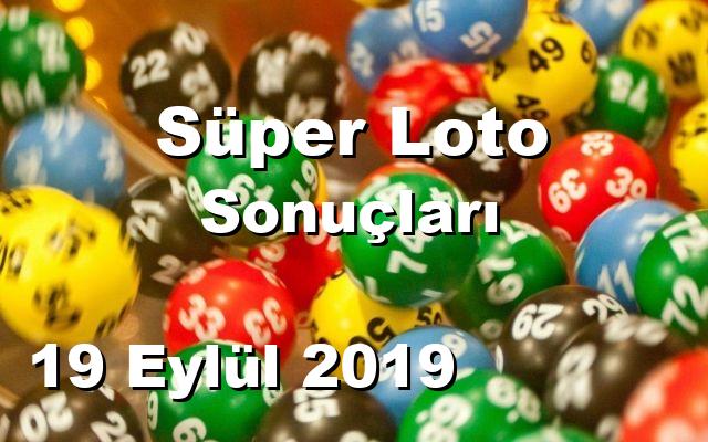 Süper Loto detay bilgiler 19/09/2019