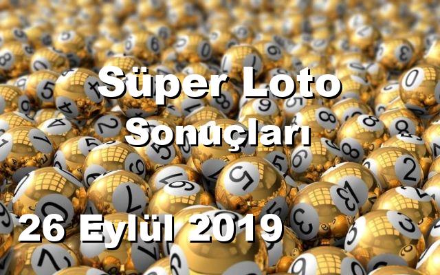 Süper Loto detay bilgiler 26/09/2019