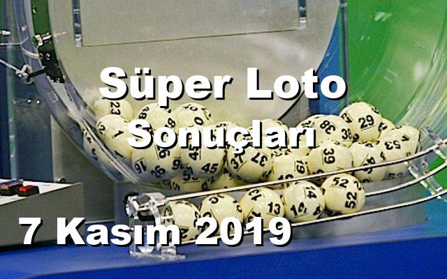 Süper Loto detay bilgiler 07/11/2019