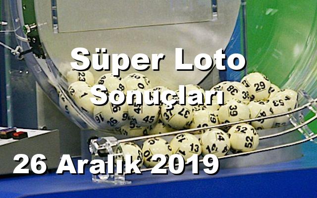 Süper Loto detay bilgiler 26/12/2019