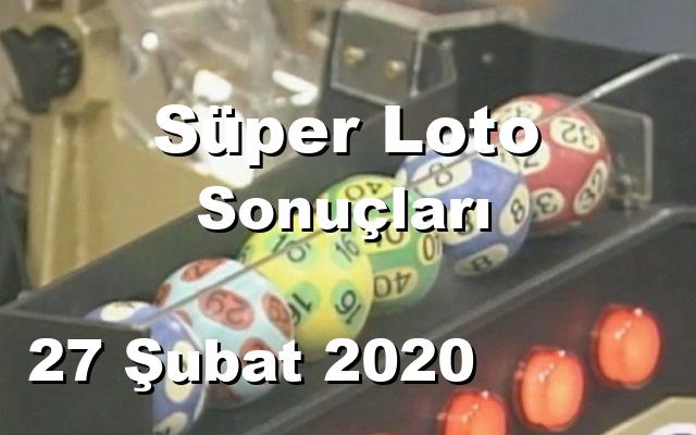 Süper Loto detay bilgiler 27/02/2020